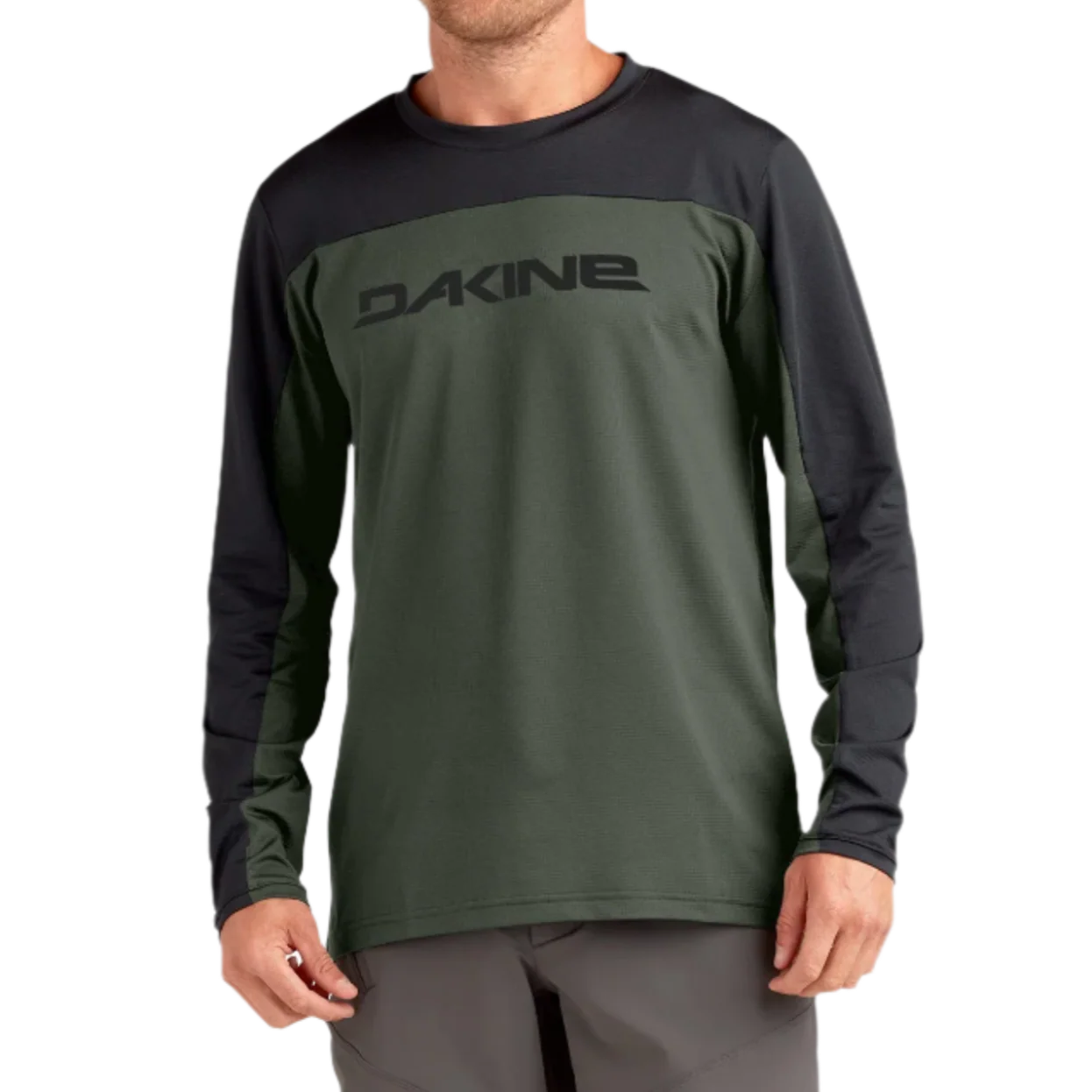Dakine Syncline LS Men's Bike Jersey Peat Green - Sml - Image 2